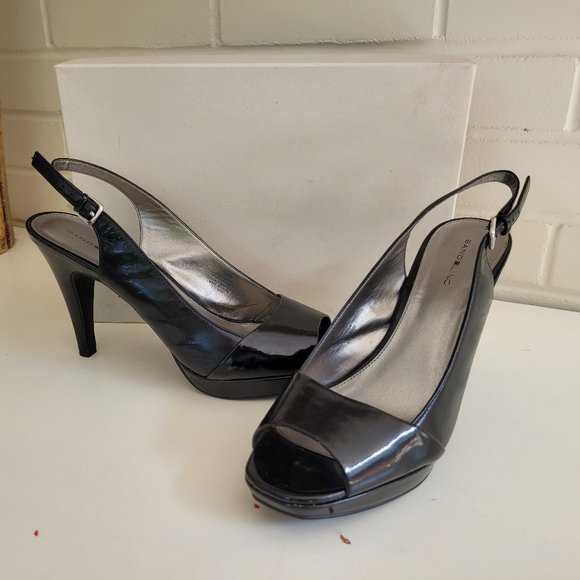Bandolino Black Patent Slingbacks US 9.5 - Picture 3 of 9